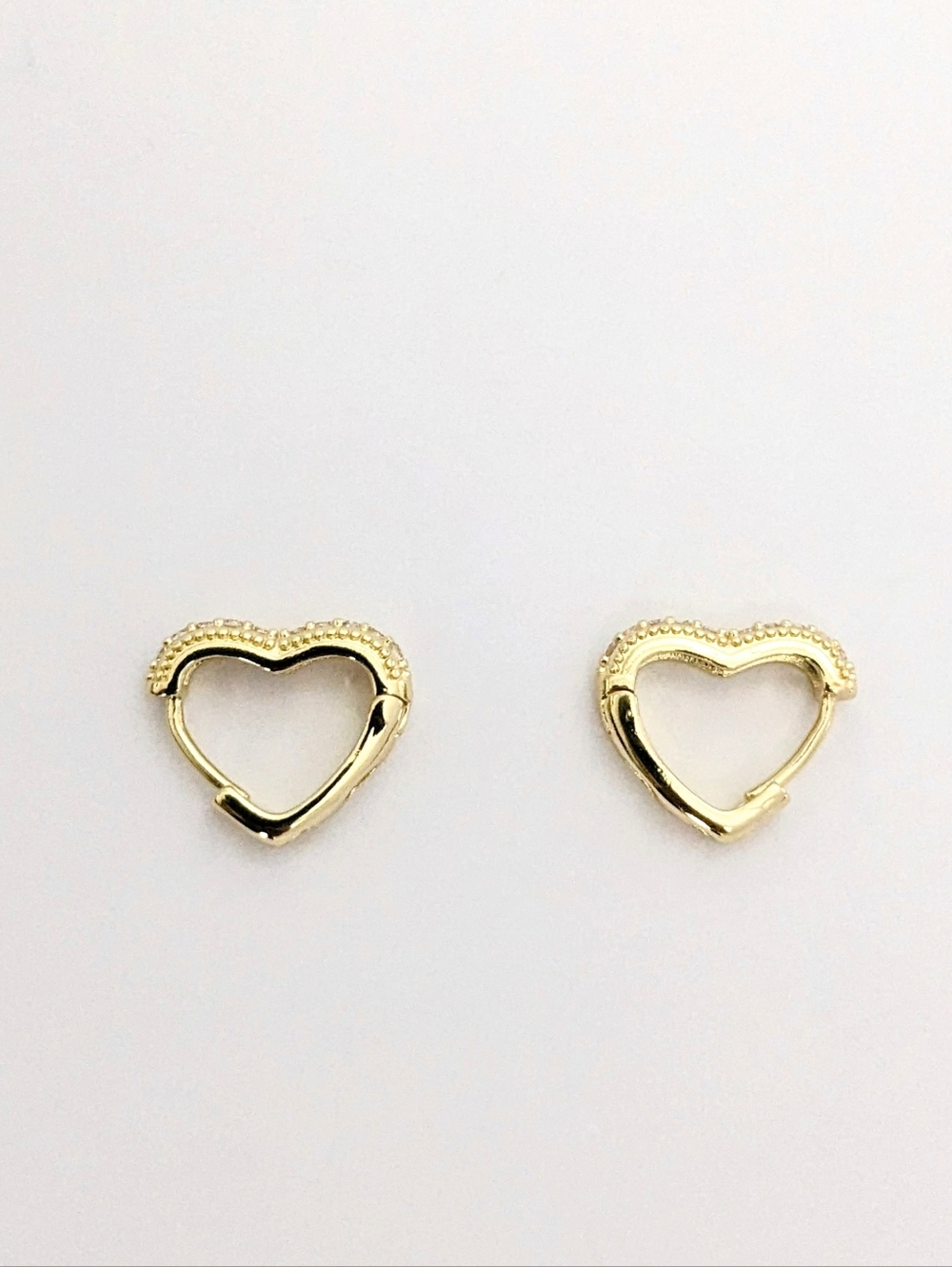 Gold Heart Hoop Earrings